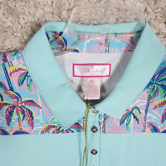 Stella Parker Golf Collection Polo Shirt Womens XL Palm Tree Sleeveless Top - Picture 3 of 9